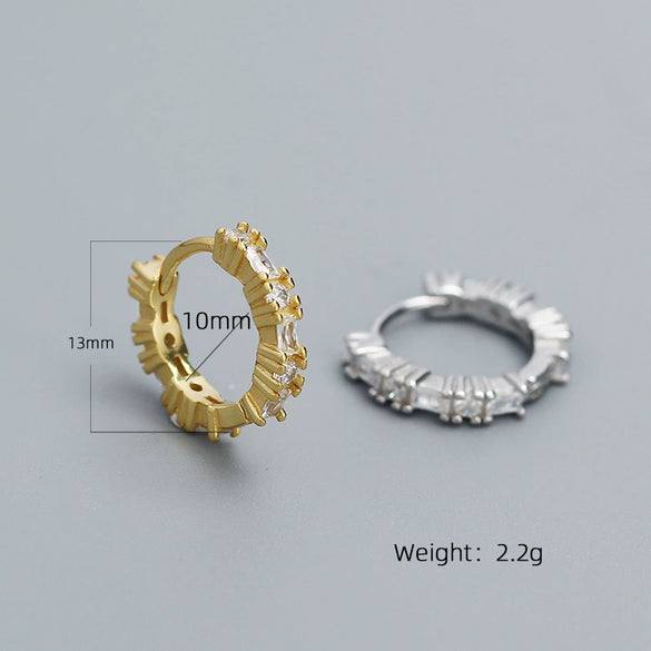 Light Luxury Women's S925 Silver Geometric Electroplated Earring