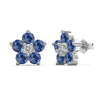Light Luxury Women's S925 Sterling Silver Flower Zircon Earrings With Electroplating Design
