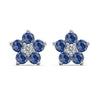 Light Luxury Women's S925 Sterling Silver Flower Zircon Earrings With Electroplating Design