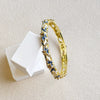 Lily Floral Openwork Enamel Bracelet With Colorful Rhinestone Accents And A Slim Circular Design