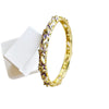 Lily Floral Openwork Enamel Bracelet With Colorful Rhinestone Accents And A Slim Circular Design