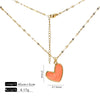 Lip Chain Necklace Stainless Steel Heart Shape Electroplating Little Fresh Style Jewelry
