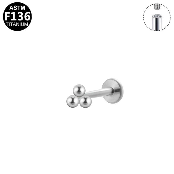 Lip Nail Earring Titanium Alloy Copper Stainless Steel Geometric Electroplating Welding Ball Diamond Unisex
