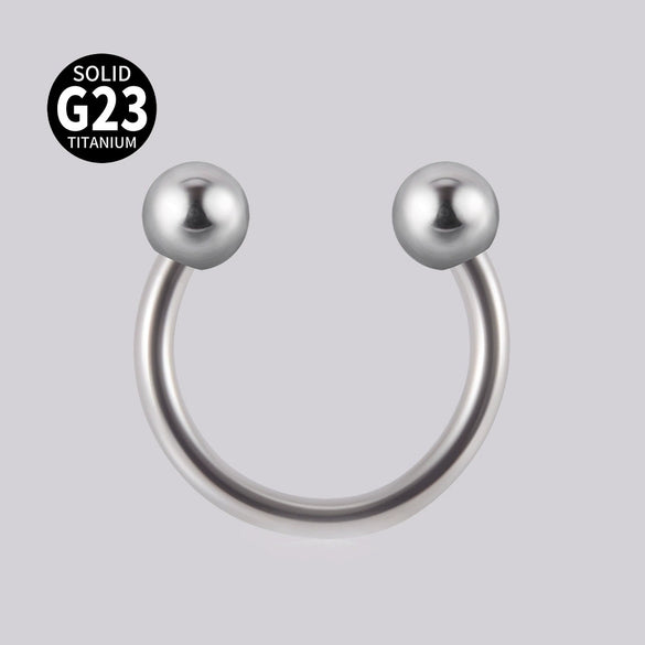 Lip Nail Eyebrow Nail Dimple Ear Nail G23 Titanium Horseshoe Shape Polished