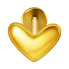 Lip Nail Piercing Earrings Stainless Steel Heart Shape Gold Electroplated