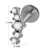 Lip Nail Piercing Earrings Stainless Steel Heart Shape Gold Electroplated