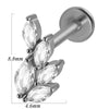 Lip Nail Piercing Earrings Stainless Steel Heart Shape Gold Electroplated
