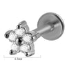 Lip Nail Piercing Earrings Stainless Steel Heart Shape Gold Electroplated