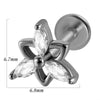 Lip Nail Piercing Earrings Stainless Steel Heart Shape Gold Electroplated