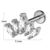 Lip Nail Piercing Earrings Stainless Steel Heart Shape Gold Electroplated