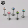 Lip Ring And Ear Bone Stud Earrings Titanium Geometric Electroplated