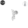Lip Stud And Ear Stud Pure Titanium And Titanium Alloy With Geometric Pattern Electroplated For Unisex