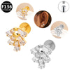 Lip Stud And Ear Stud Pure Titanium And Titanium Alloy With Geometric Pattern Electroplated For Unisex