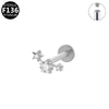 Lip Stud And Ear Stud Pure Titanium And Titanium Alloy With Geometric Pattern Electroplated For Unisex