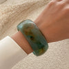 Literary Retro Round Acrylic Bracelet For Women With Electroplating Treatment