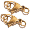 Lobster Buckle With Open Ring Connection Dog Buckle Stainless Steel Electroplated Diy Jewelry Accessories For Necklace And Bracelet