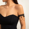 Lolita Lace Imitation Crystal Handmade Arm Chain Leg Chain With Water Drop Tassel And Flower Pattern Gothic Style Jewelry For Women