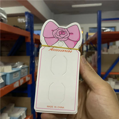 Long Children'S Hairpin Cartoon Bow Jewelry Packaging Cardboard