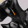 Long Hexagonal Prism Natural Crystal Gem Earrings For Women Personality Style Statement Jewelry