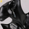 Long Hexagonal Prism Natural Crystal Gem Earrings For Women Personality Style Statement Jewelry