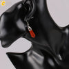 Long Hexagonal Prism Natural Crystal Gem Earrings For Women Personality Style Statement Jewelry