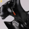 Long Hexagonal Prism Natural Crystal Gem Earrings For Women Personality Style Statement Jewelry