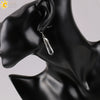 Long Hexagonal Prism Natural Crystal Gem Earrings For Women Personality Style Statement Jewelry
