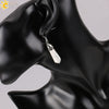 Long Hexagonal Prism Natural Crystal Gem Earrings For Women Personality Style Statement Jewelry