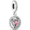 Loose Beads Accessories Bracelet Pendant Metal Heart Beaded With Totem Pattern And Electroplating Process
