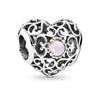Loose Beads Accessories Bracelet Pendant Metal Heart Beaded With Totem Pattern And Electroplating Process