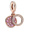 Loose Beads Accessories Bracelet Pendant Metal Heart Beaded With Totem Pattern And Electroplating Process