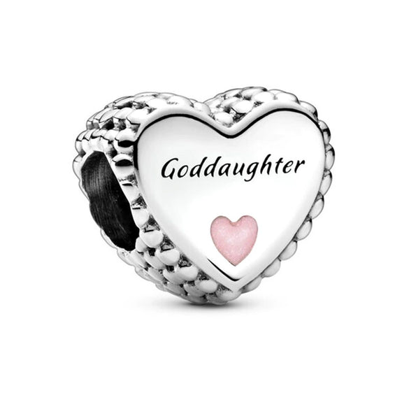 Loose Beads Accessories Bracelet Pendant Metal Heart Beaded With Totem Pattern And Electroplating Process