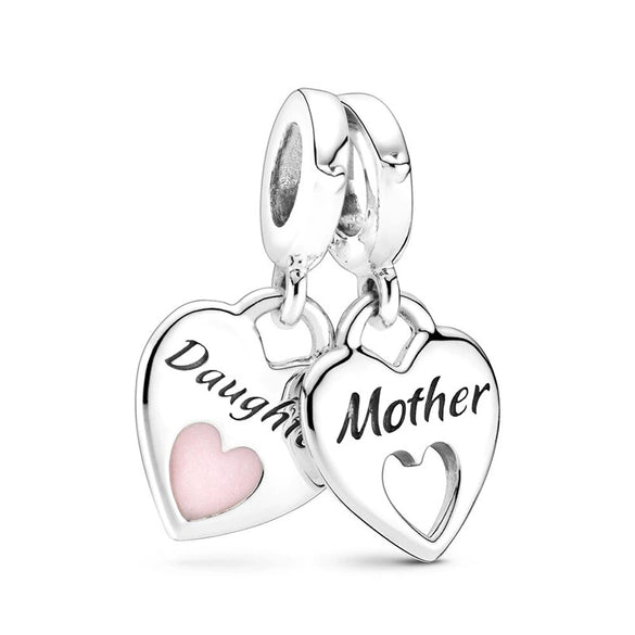 Loose Beads Accessories Bracelet Pendant Metal Heart Beaded With Totem Pattern And Electroplating Process