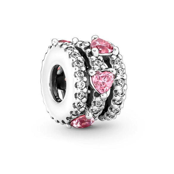 Loose Beads Accessories Bracelet Pendant Metal Heart Beaded With Totem Pattern And Electroplating Process