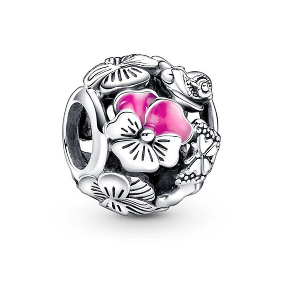 Loose Beads Accessories Bracelet Pendant Metal Heart Beaded With Totem Pattern And Electroplating Process