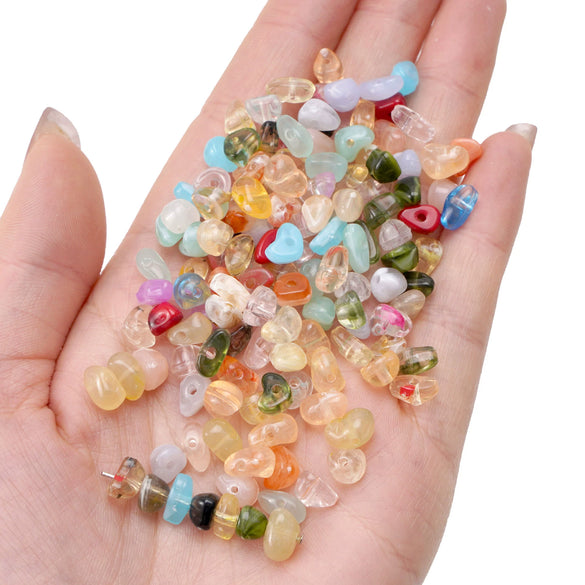 Loose Beads Acrylic And Glass Glaze Imitation Natural Gravel Irregular Diy Handmade