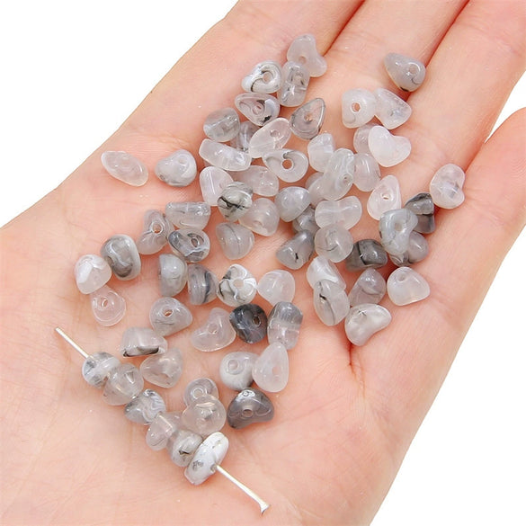 Loose Beads Acrylic And Glass Glaze Imitation Natural Gravel Irregular Diy Handmade