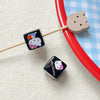 Loose Beads Acrylic And Plasticresin Square Beads With Kitty Cat Print For Diy Handmade Bracelet And Necklace Accessories
