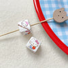 Loose Beads Acrylic And Plasticresin Square Beads With Kitty Cat Print For Diy Handmade Bracelet And Necklace Accessories