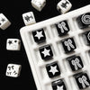 Loose Beads Acrylic Black And White Simple Cat Star Bow Square Line Geometric Diy Handmade Beading Material For Bracelet Necklace