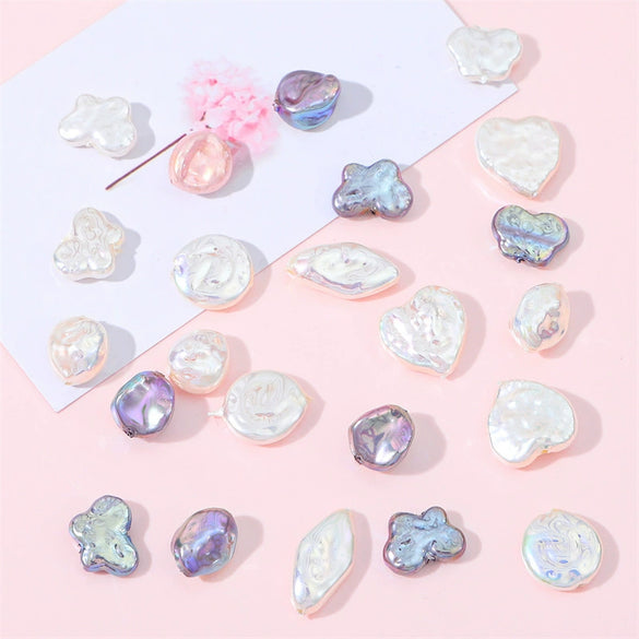 Loose Beads Handmade Diy Beaded Jewelry Material Vintage Baroque Style Imitation Motherofpearl