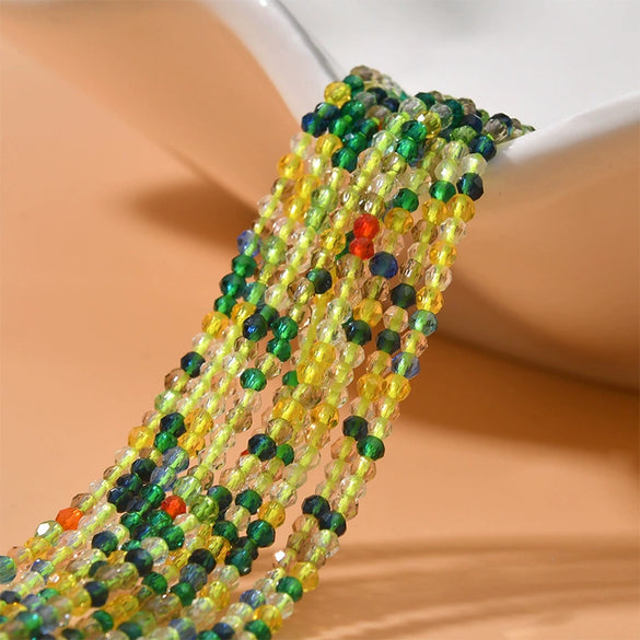 Loose Beads Jewelry Accessories Mini Cut Round Color Crystal Glass Glazed For Diy Ear Jewelry Necklace Bracelet