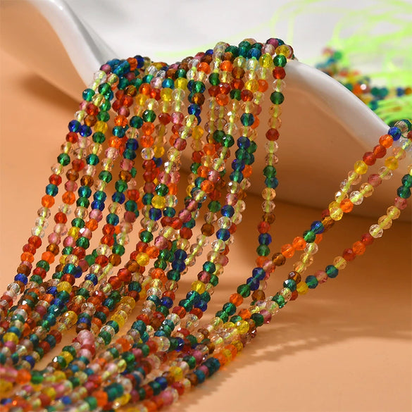 Loose Beads Jewelry Accessories Mini Cut Round Color Crystal Glass Glazed For Diy Ear Jewelry Necklace Bracelet