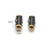 Loose Beads Stainless Steel Natural Stone Doublesided Enamel Oil Eye 18K Gold Vacuum Plated Eight Eyes Drum Beads