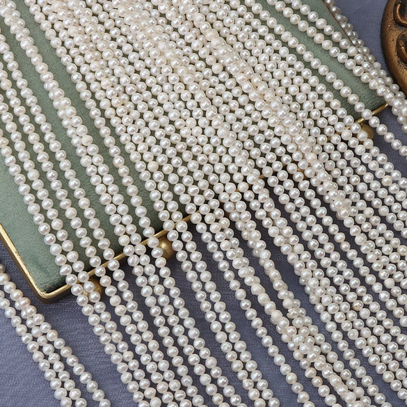 Loose Freshwater Pearl Beads Matte Nearly Round Diy Jewelry Material