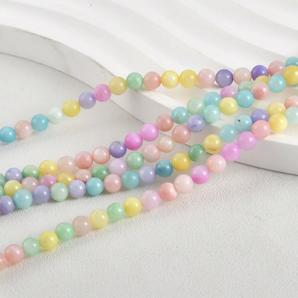 Loose Freshwater Shell Rice Beads Dyeing Handmade Beaded Bracelet Necklace Material Accessories