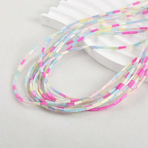 Loose Freshwater Shell Rice Beads Dyeing Handmade Beaded Bracelet Necklace Material Accessories