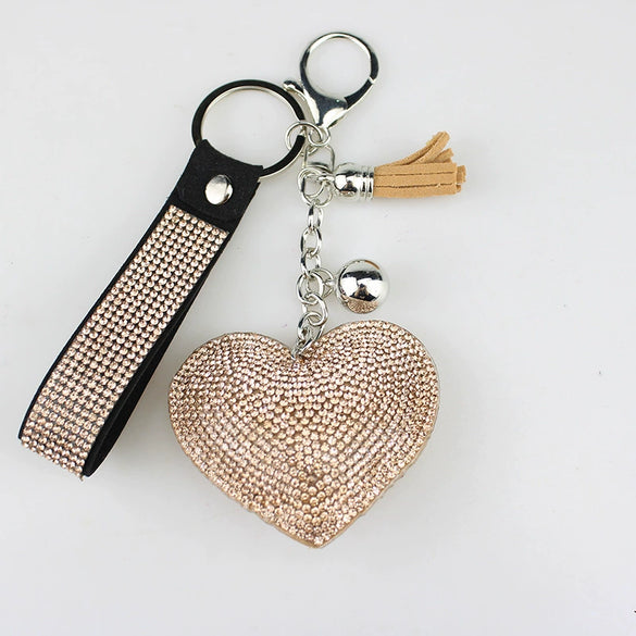 Love Car Keychain Pendant Diamond