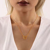 Love Collarbone Necklace Light Luxury Style Geometric Stainless Steel Jewelry Plated With 18K True Gold