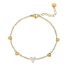 Love Couple Bracelets Stainless Steel Peach Heart Zircon Jewelry Electroplating Fashion Style